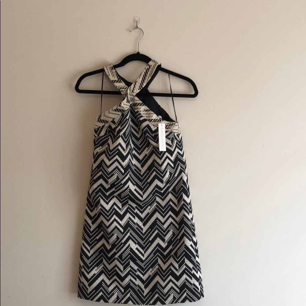 Chevron Trina Turk cocktail dress